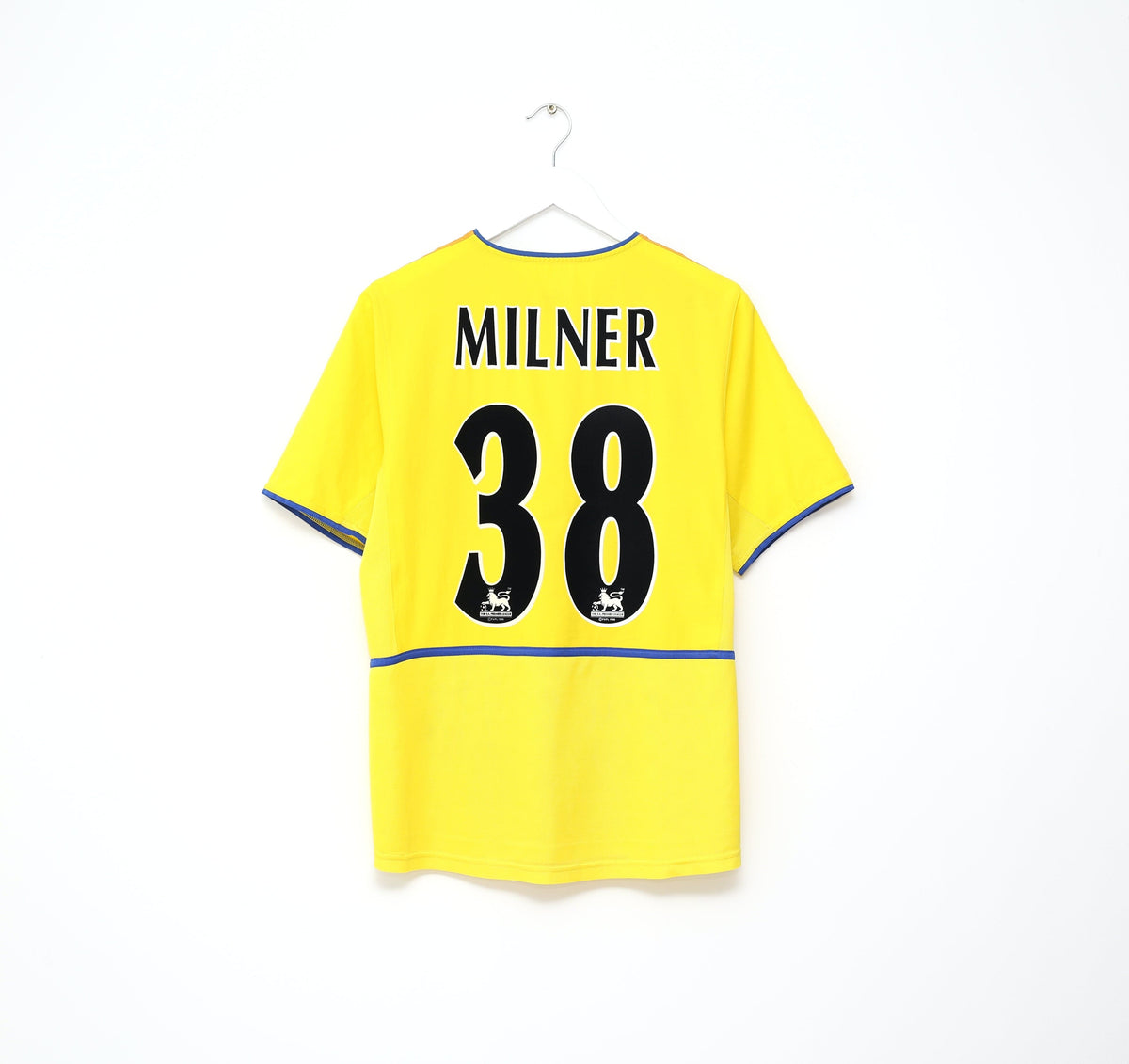 2002/03 MILNER #38 Leeds United Vintage Nike Away Football Shirt Jersey (S)