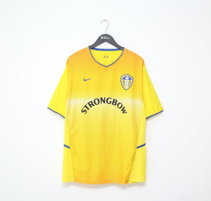 2002/03 MILNER #38 Leeds United Vintage Nike Away Football Shirt Jersey (XL)