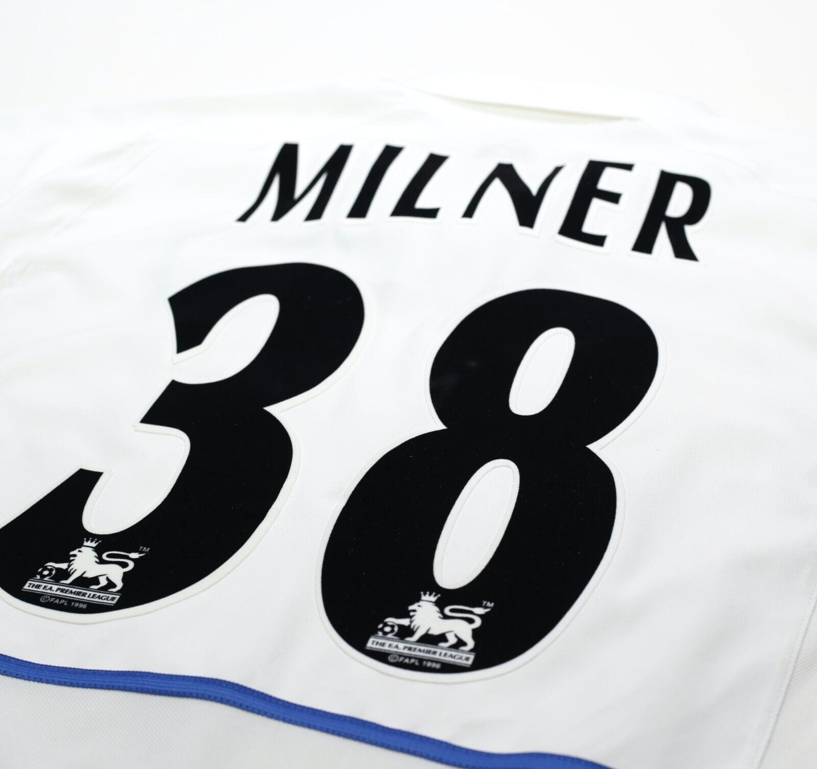 2002/03 MILNER #38 Leeds United Vintage Nike Home Football Shirt Jersey (S)