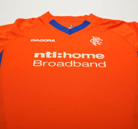 2002/03 RANGERS Vintage Diadora Away Football Shirt Jersey (XL)