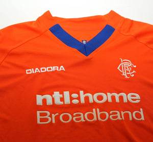 2002/03 RANGERS Vintage Diadora Away Long Sleeve Football Shirt Jersey (XL)