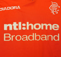 2002/03 RANGERS Vintage Diadora Away Long Sleeve Football Shirt Jersey (XL)