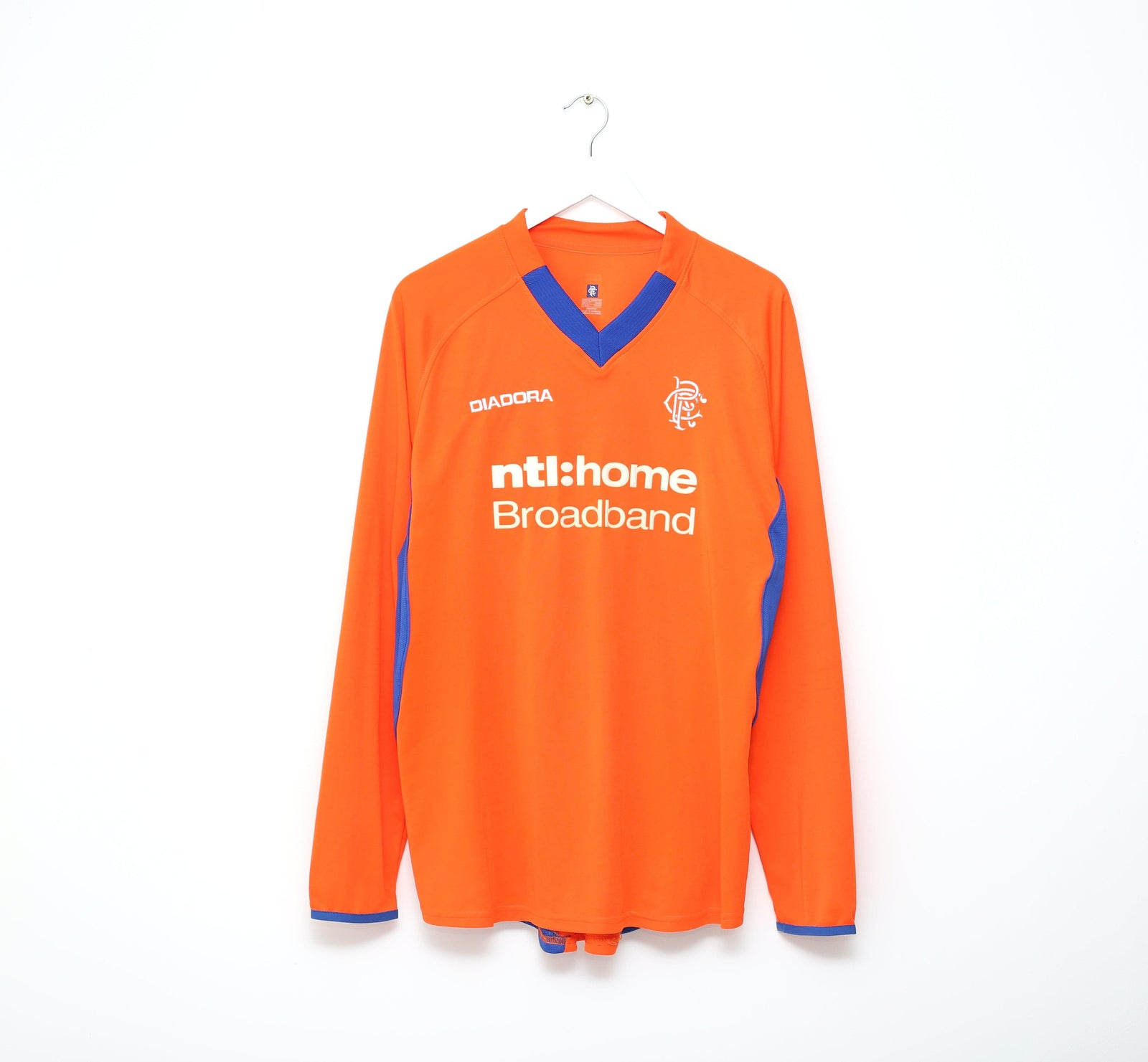 2002/03 RANGERS Vintage Diadora Away Long Sleeve Football Shirt Jersey (XL)