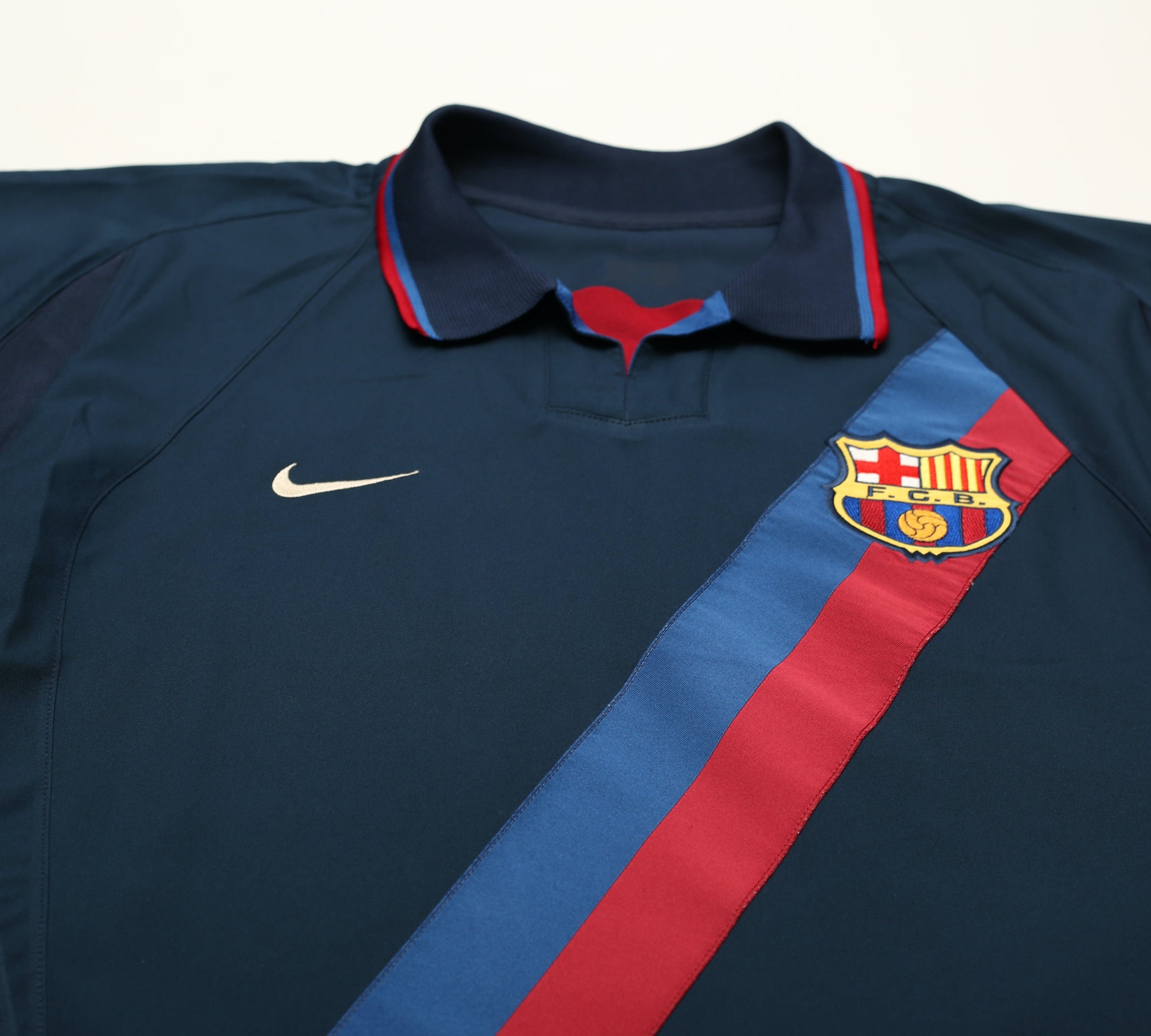 2002/03 RIQUELME #10 Barcelona Vintage Nike Away Football Shirt (XXL)