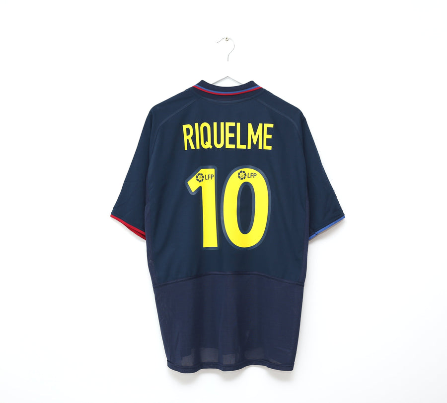 2002/03 RIQUELME #10 Barcelona Vintage Nike Away Football Shirt (XXL)