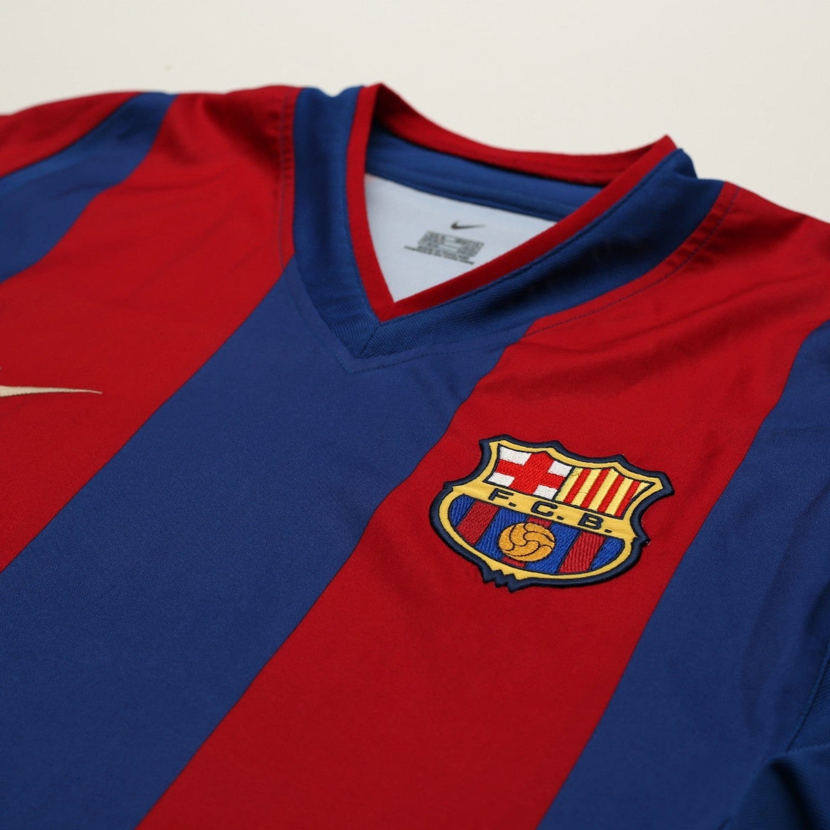 2002/03 Riquelme #10 Barcelona Vintage Nike Home Football Shirt (M)