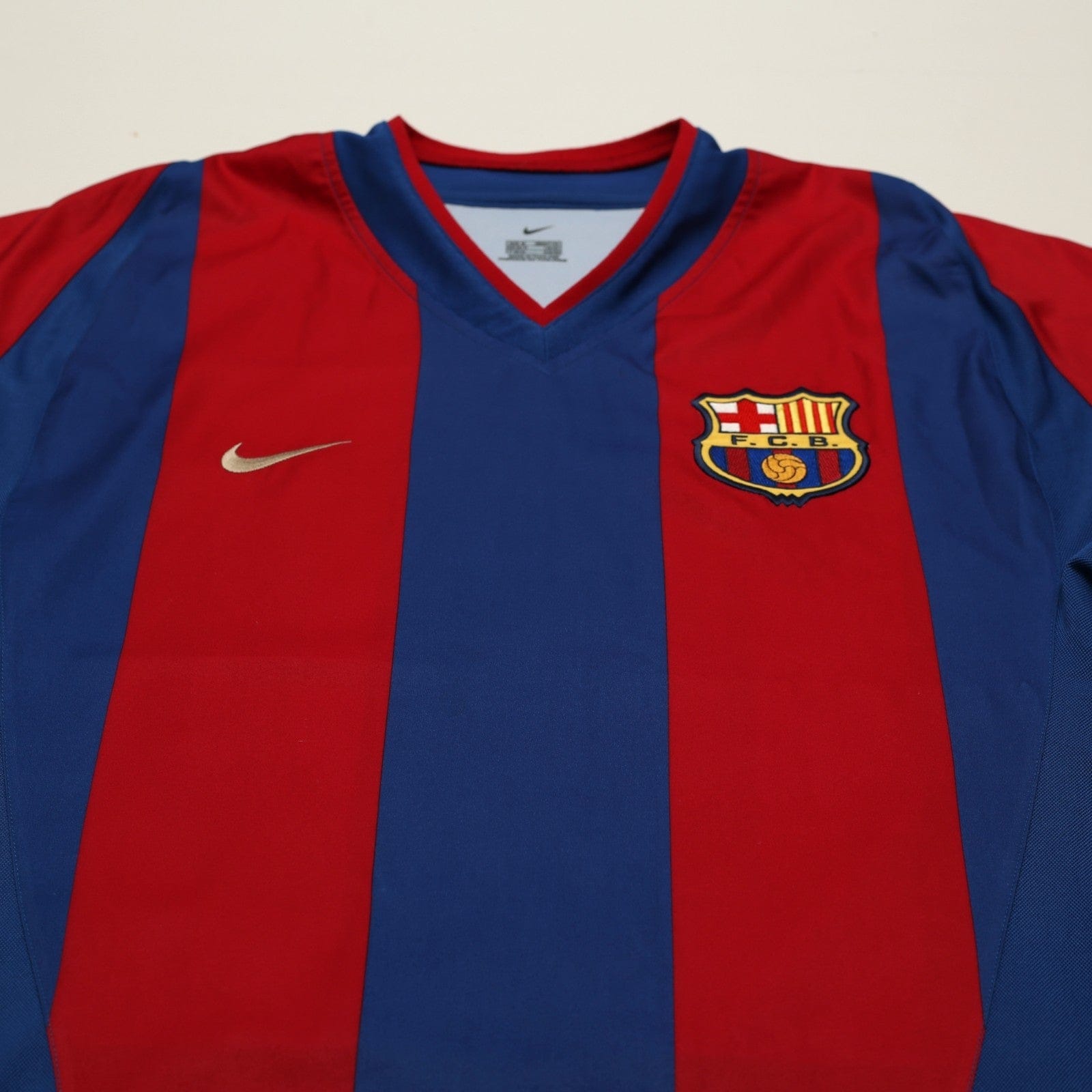 2002/03 Riquelme #10 Barcelona Vintage Nike Home Football Shirt (M)