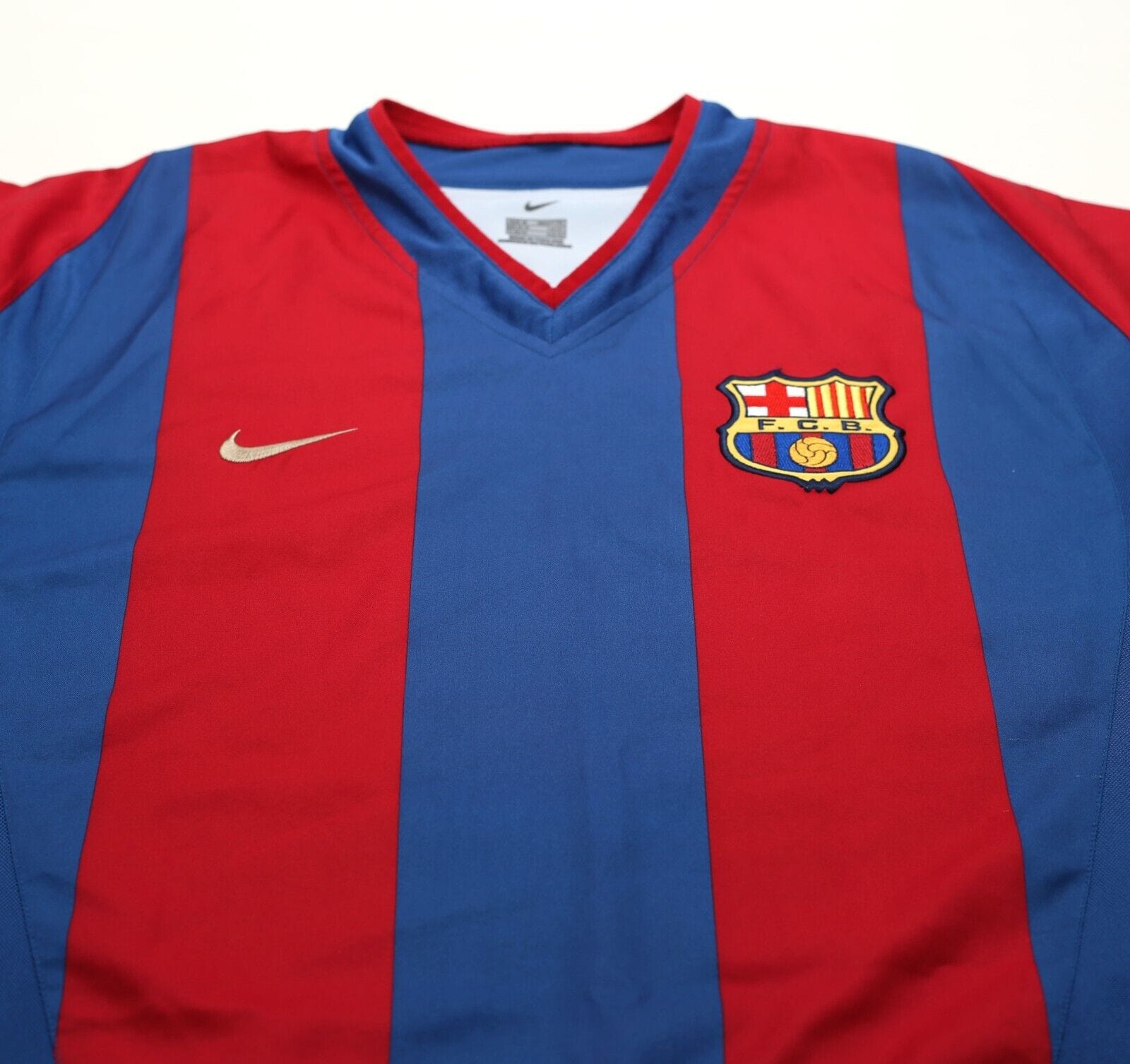 2002/03 RIQUELME #10 Barcelona Vintage Nike Home Football Shirt (M)