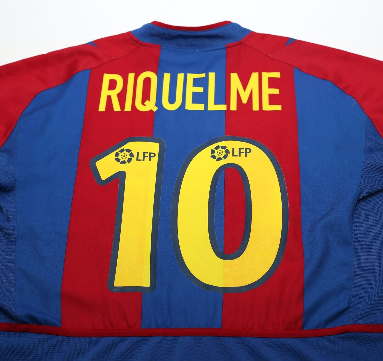 2002/03 RIQUELME #10 Barcelona Vintage Nike Home Football Shirt (M)