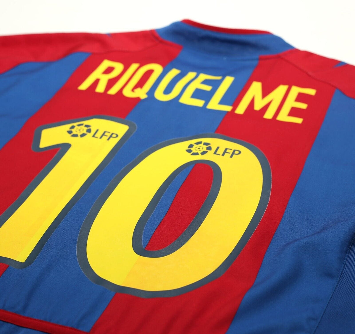 2002/03 RIQUELME #10 Barcelona Vintage Nike Home Football Shirt (M)