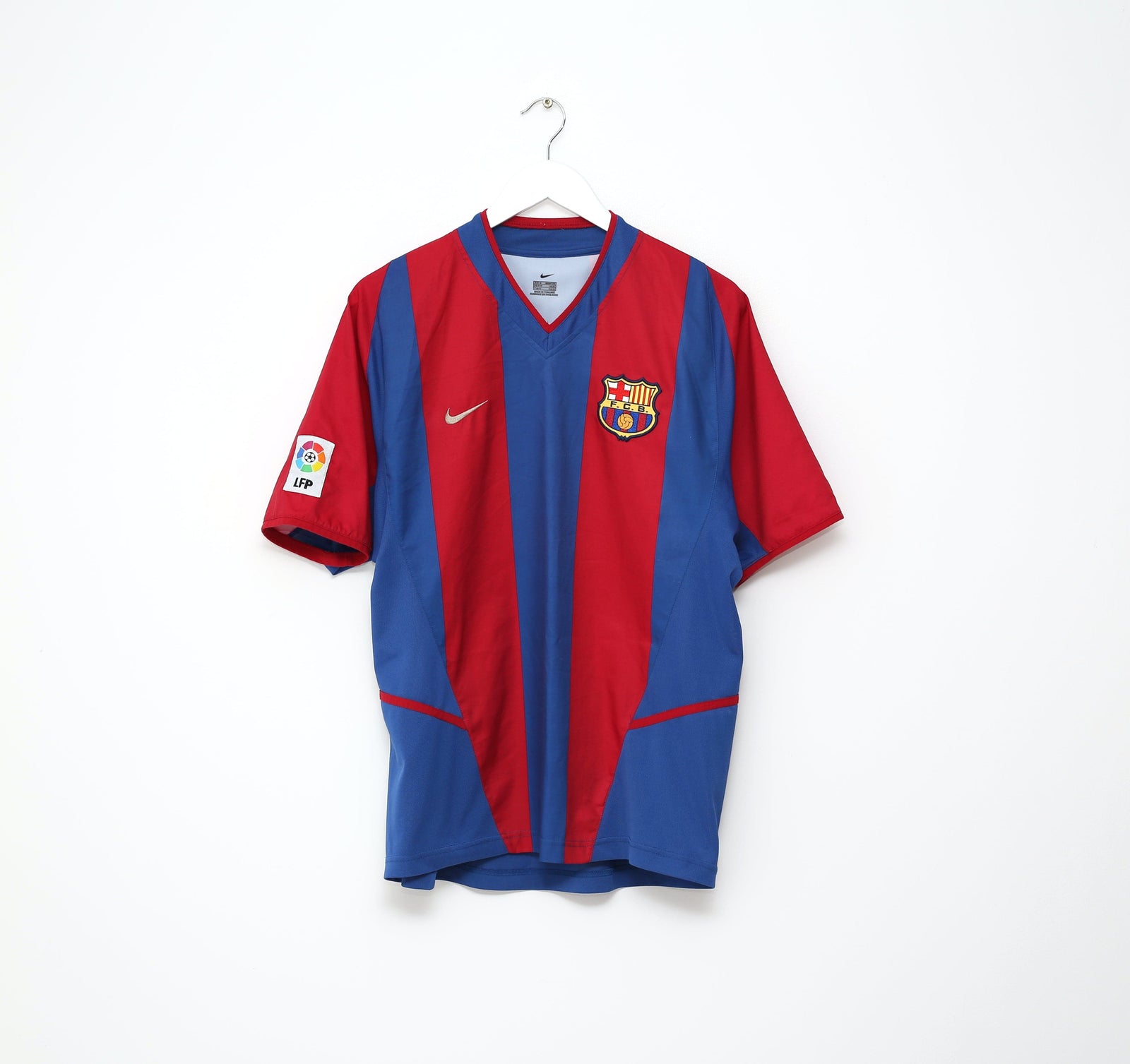 2002/03 RIQUELME #10 Barcelona Vintage Nike Home Football Shirt (M)
