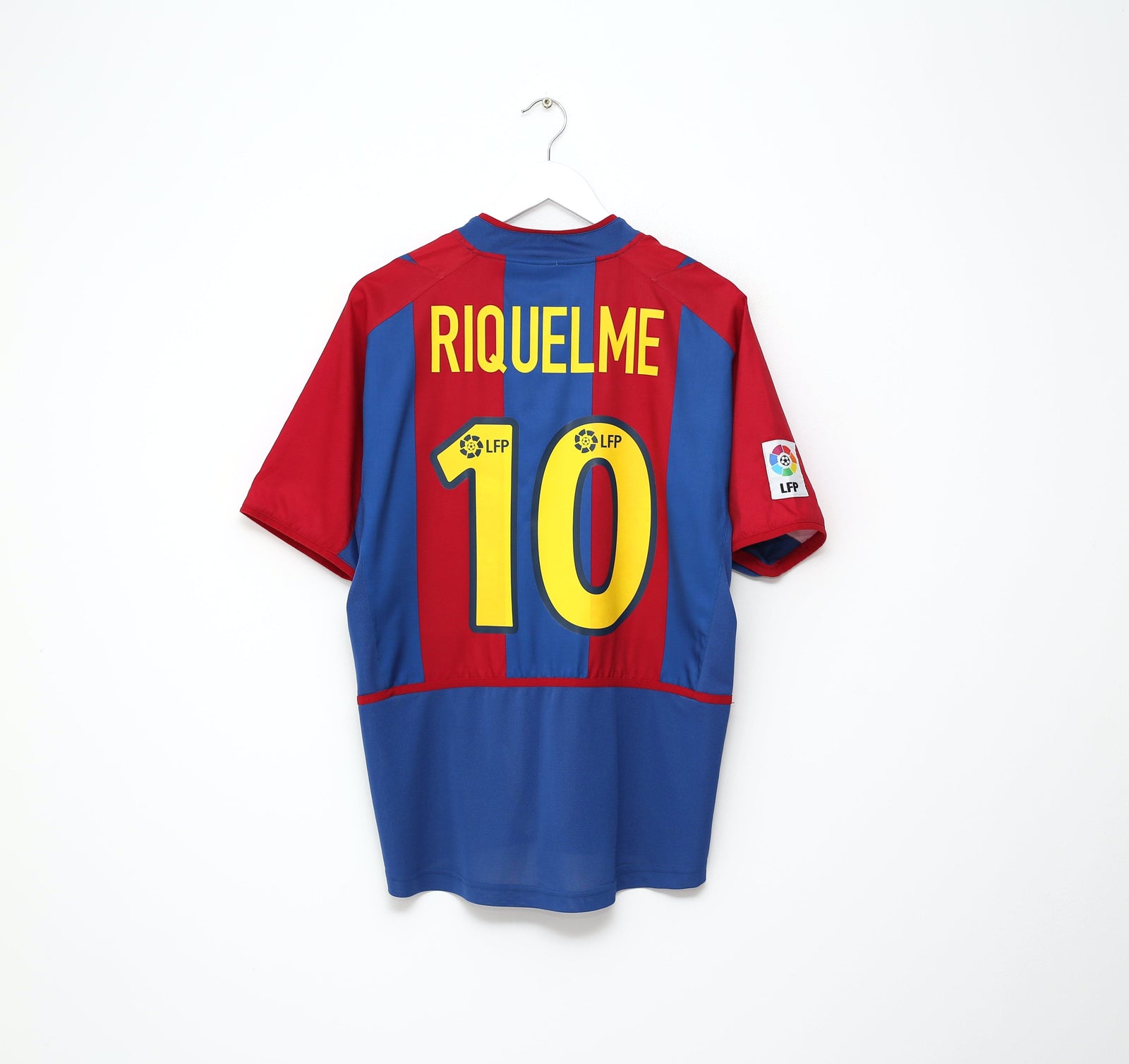 2002/03 RIQUELME #10 Barcelona Vintage Nike Home Football Shirt (M)