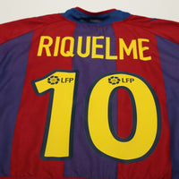 2002/03 Riquelme #10 Barcelona Vintage Nike Home Football Shirt (M) Player Spec