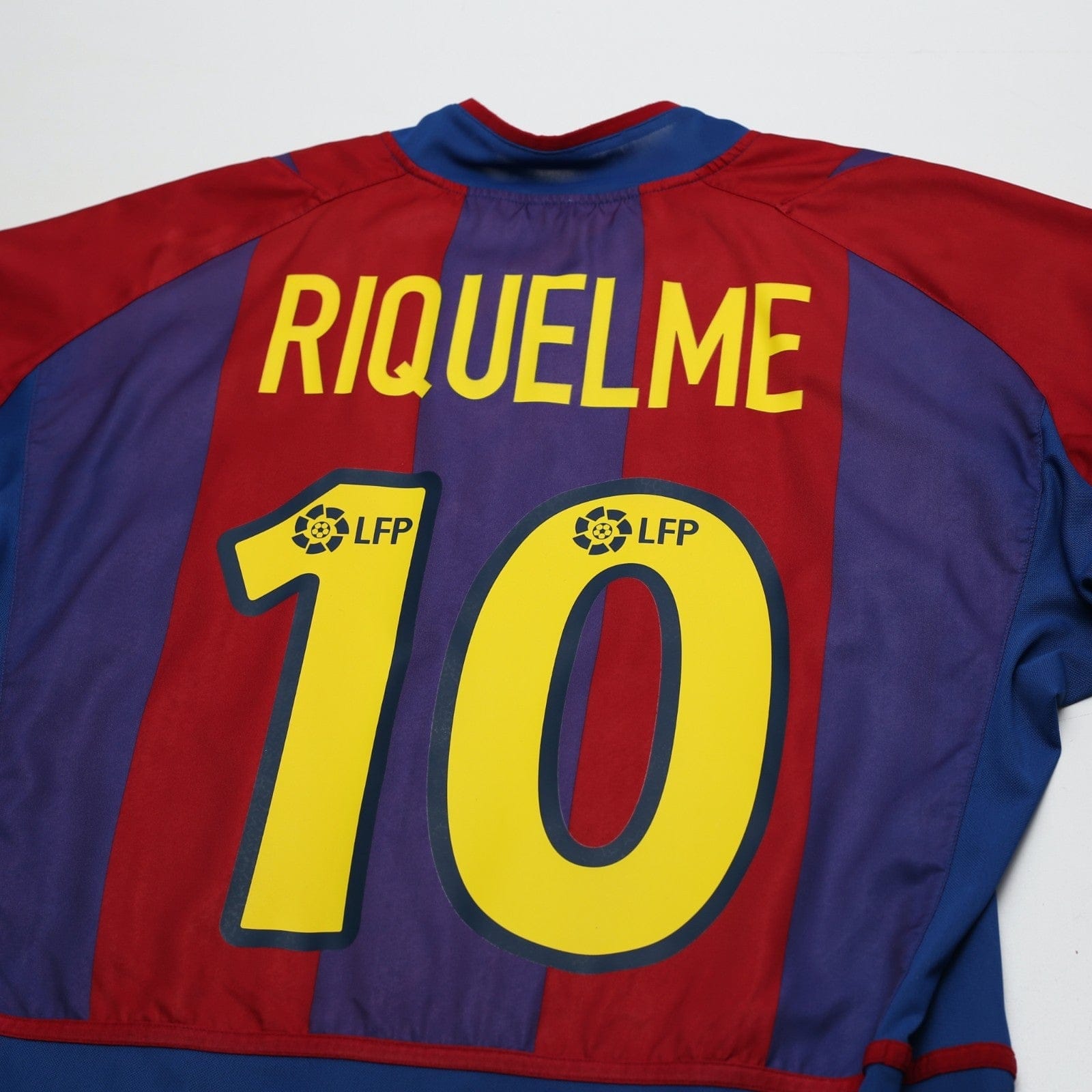2002/03 Riquelme #10 Barcelona Vintage Nike Home Football Shirt (M) Player Spec