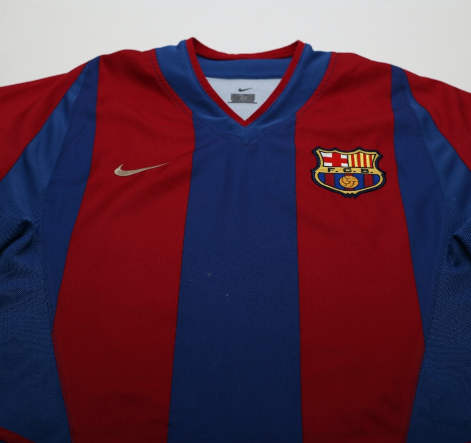 2002/03 RIQUELME #10 Barcelona Vintage Nike Home Football Shirt (S)