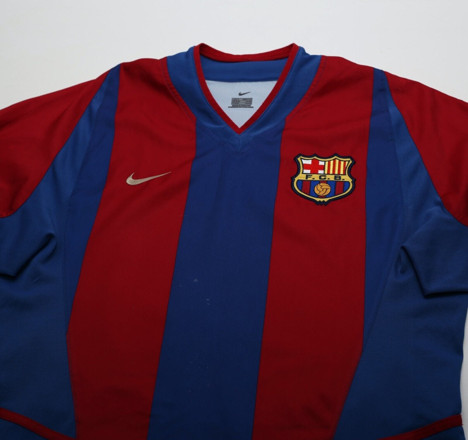 2002/03 RIQUELME #10 Barcelona Vintage Nike Home Football Shirt (S)