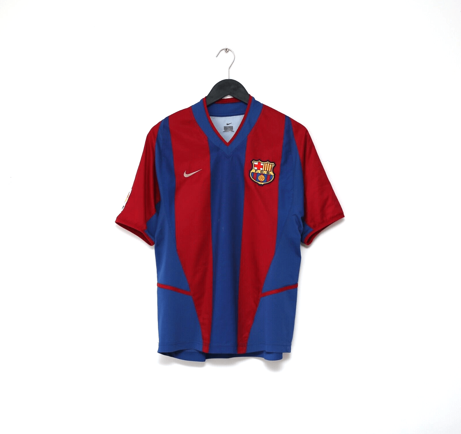 2002/03 RIQUELME #10 Barcelona Vintage Nike Home Football Shirt (S)