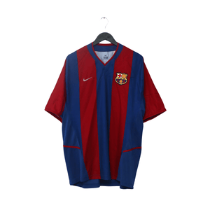 2002/03 Riquelme #10 Barcelona Vintage Nike Home Football Shirt (XL)