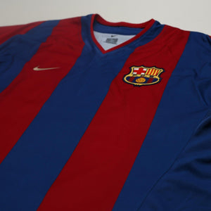 2002/03 Riquelme #10 Barcelona Vintage Nike Home Football Shirt (XL)