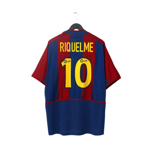 2002/03 Riquelme #10 Barcelona Vintage Nike Home Football Shirt (XL)