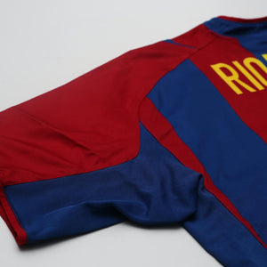 2002/03 Riquelme #10 Barcelona Vintage Nike Home Football Shirt (XL)