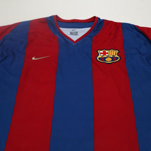 2002/03 Riquelme #10 Barcelona Vintage Nike Home Football Shirt (XL)