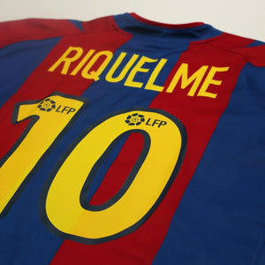 2002/03 Riquelme #10 Barcelona Vintage Nike Home Football Shirt (XL)