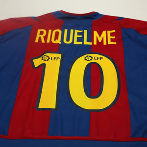 2002/03 Riquelme #10 Barcelona Vintage Nike Home Football Shirt (XL)