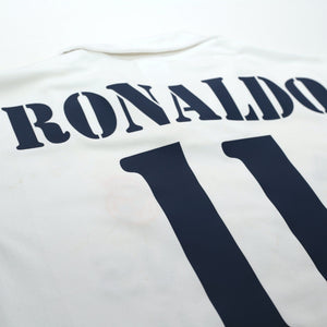 2002/03 Ronaldo #11 Real Madrid Vintage adidas Centenary Home Football Shirt (M)