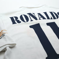 2002/03 Ronaldo #11 Real Madrid Vintage adidas Centenary Home Football Shirt (M)