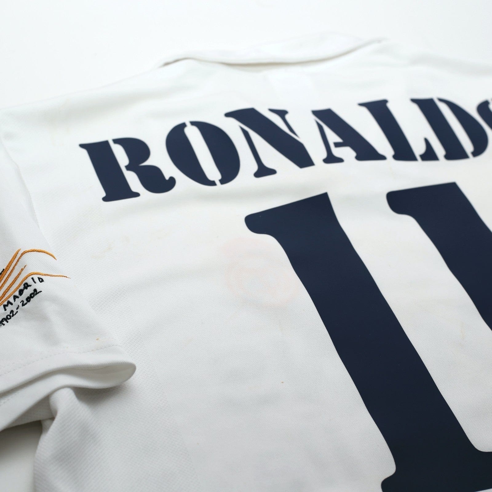 2002/03 Ronaldo #11 Real Madrid Vintage adidas Centenary Home Football Shirt (M)