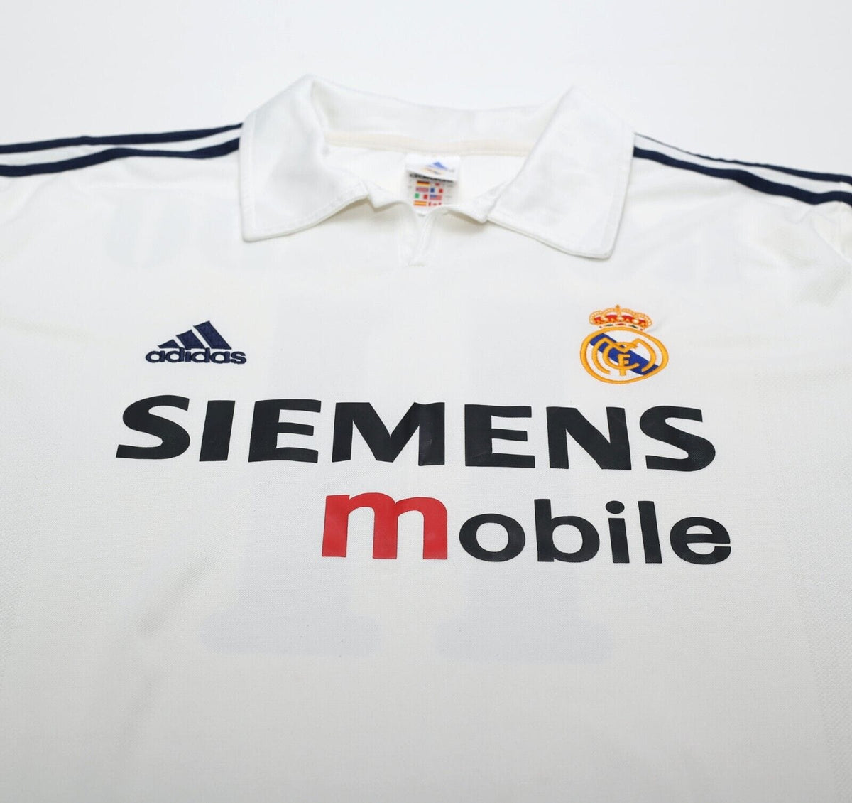 2002/03 RONALDO #11 Real Madrid Vintage adidas Home Football Shirt (L)