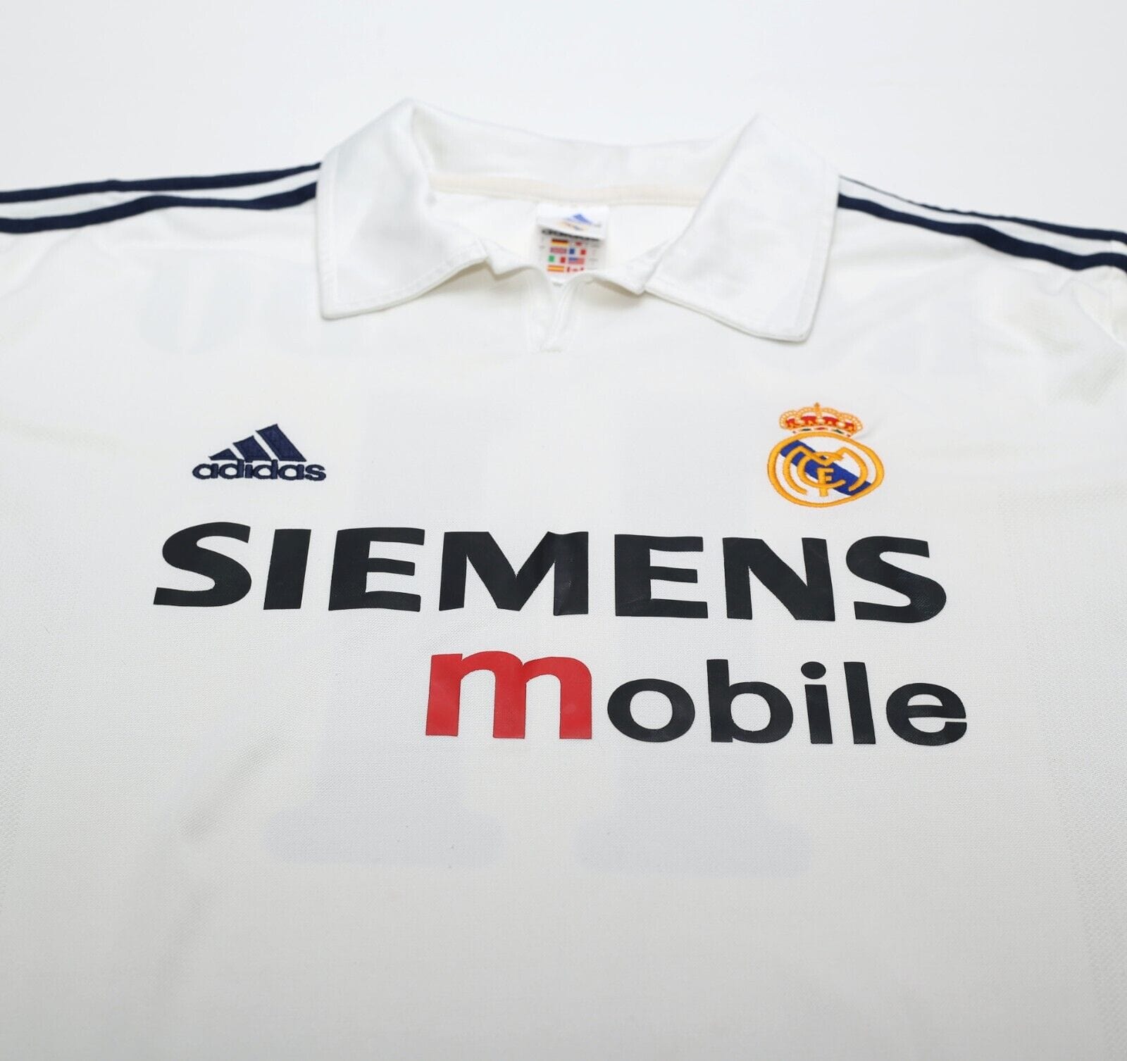 2002/03 RONALDO #11 Real Madrid Vintage adidas Home Football Shirt (L)