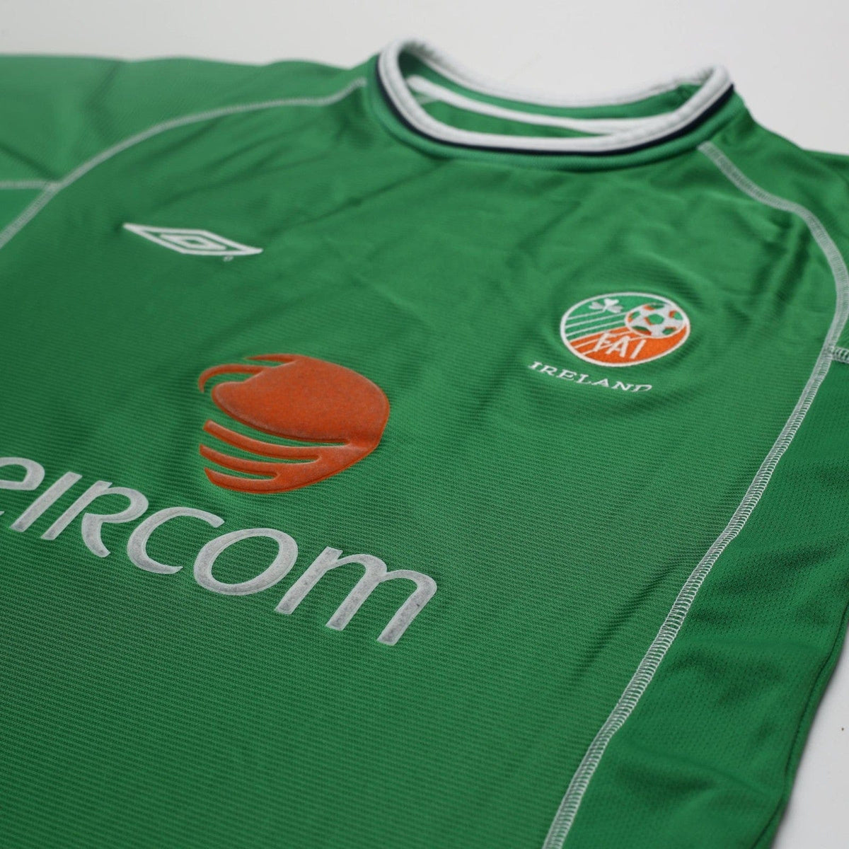 2002/03 Roy Keane #6 Ireland Vintage Umbro Home Football Shirt (M) 2002 WC