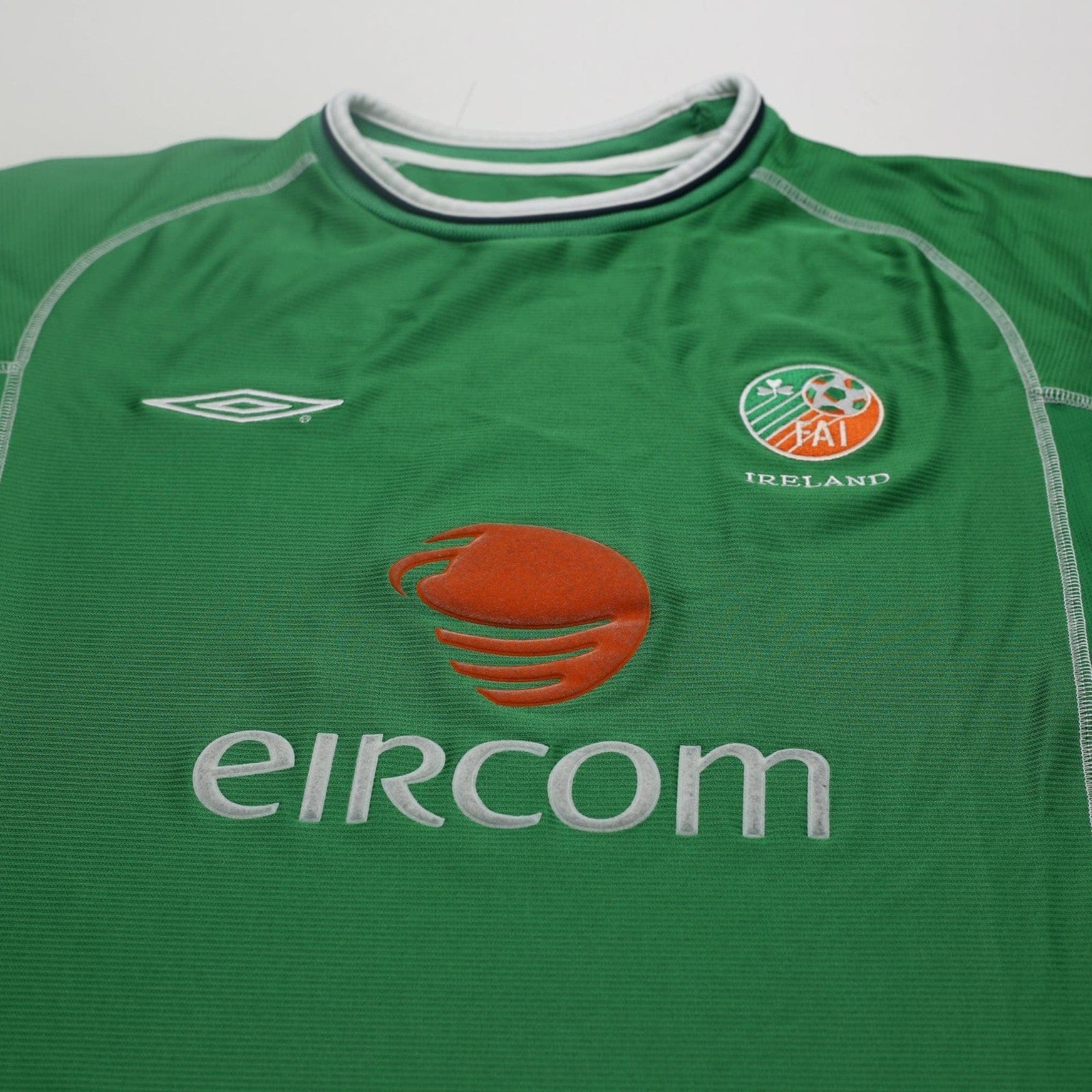 2002/03 Roy Keane #6 Ireland Vintage Umbro Home Football Shirt (M) 2002 WC
