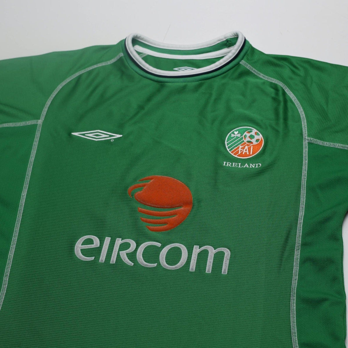 2002/03 Roy Keane #6 Ireland Vintage Umbro Home Football Shirt (M) 2002 WC