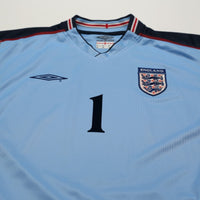 2002/03 Seaman #1 England Vintage Umbro GK Football Shirt (L) 2002 WC