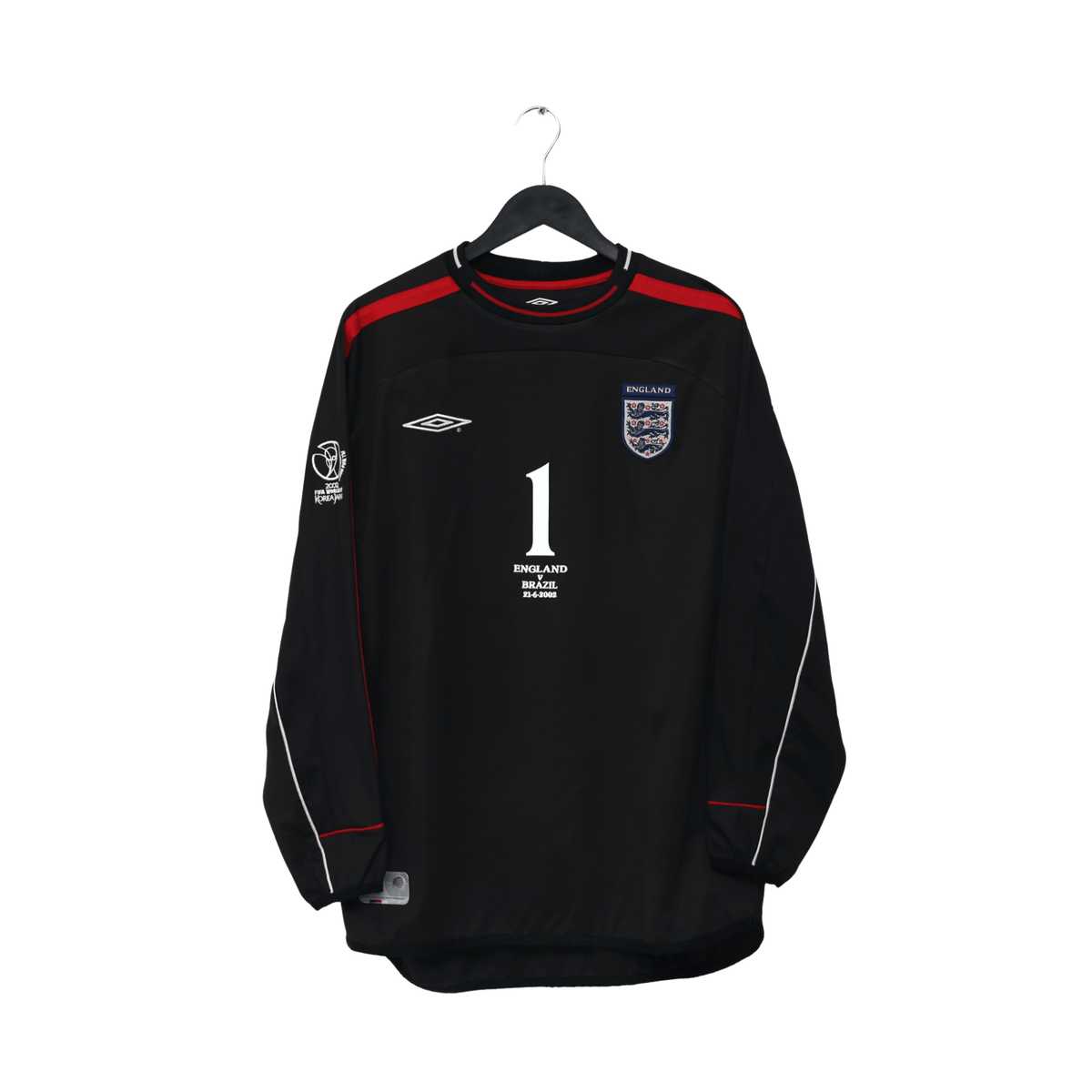 2002/03 Seaman #1 England Vintage Umbro GK Football Shirt (L) 2002 WC Brazil