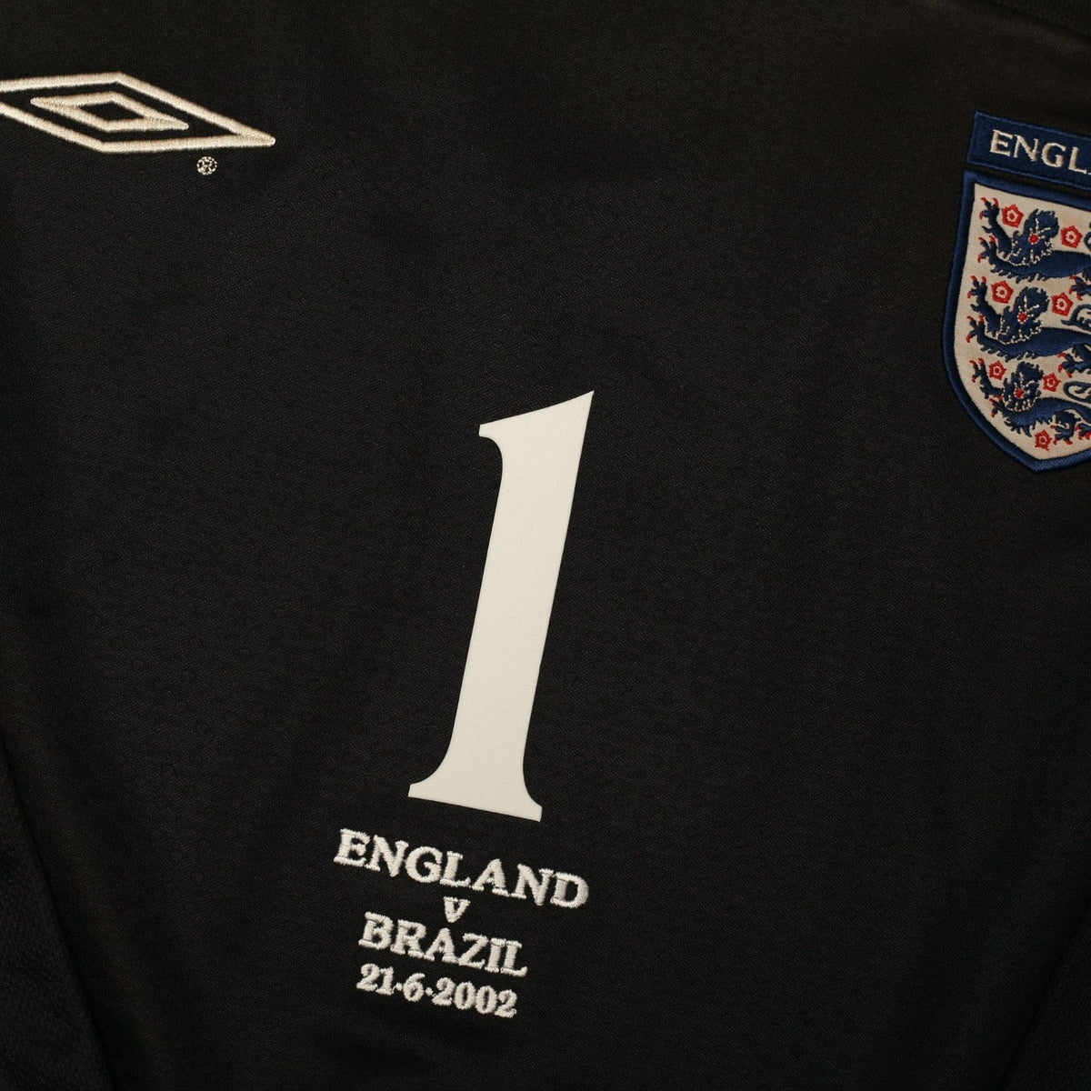 2002/03 Seaman #1 England Vintage Umbro GK Football Shirt (L) 2002 WC Brazil