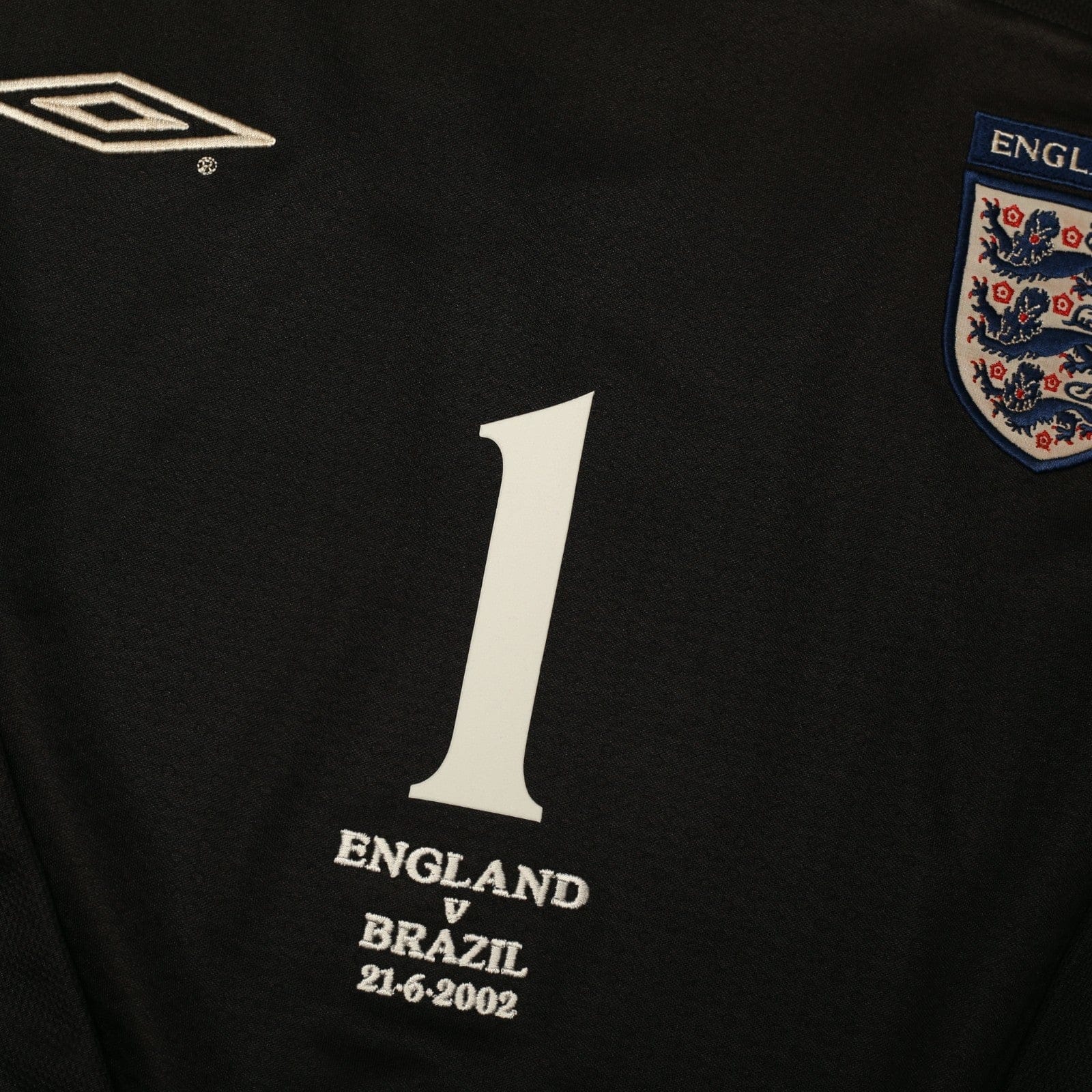 2002/03 Seaman #1 England Vintage Umbro GK Football Shirt (L) 2002 WC Brazil