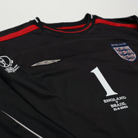 2002/03 Seaman #1 England Vintage Umbro GK Football Shirt (L) 2002 WC Brazil