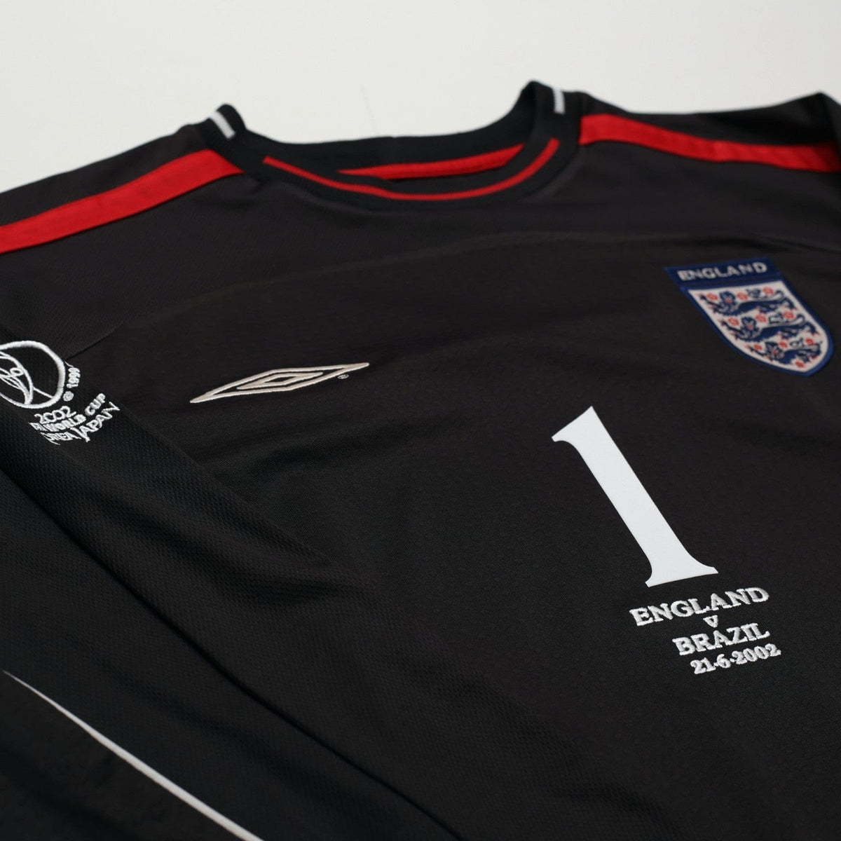 2002/03 Seaman #1 England Vintage Umbro GK Football Shirt (L) 2002 WC Brazil