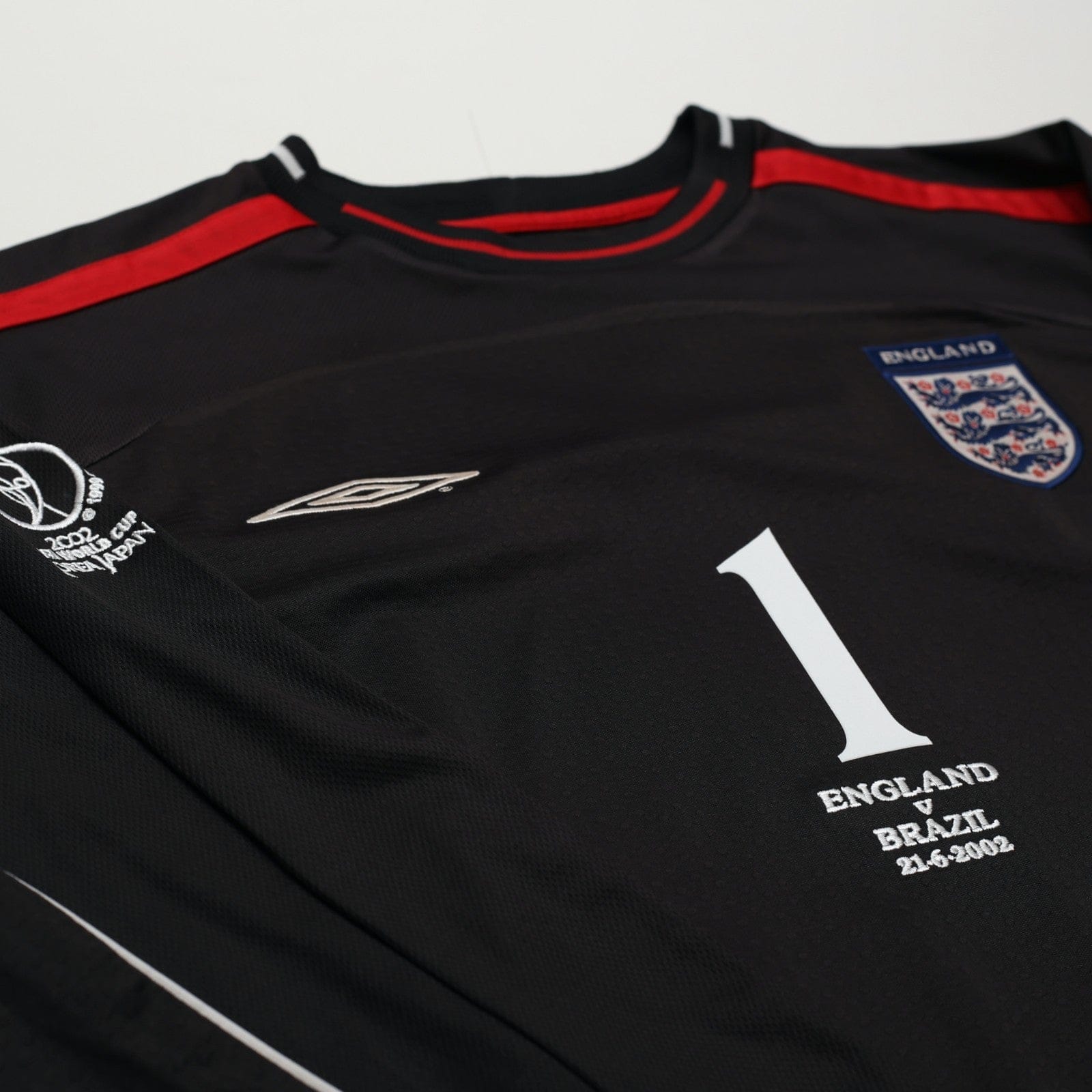 2002/03 Seaman #1 England Vintage Umbro GK Football Shirt (L) 2002 WC Brazil