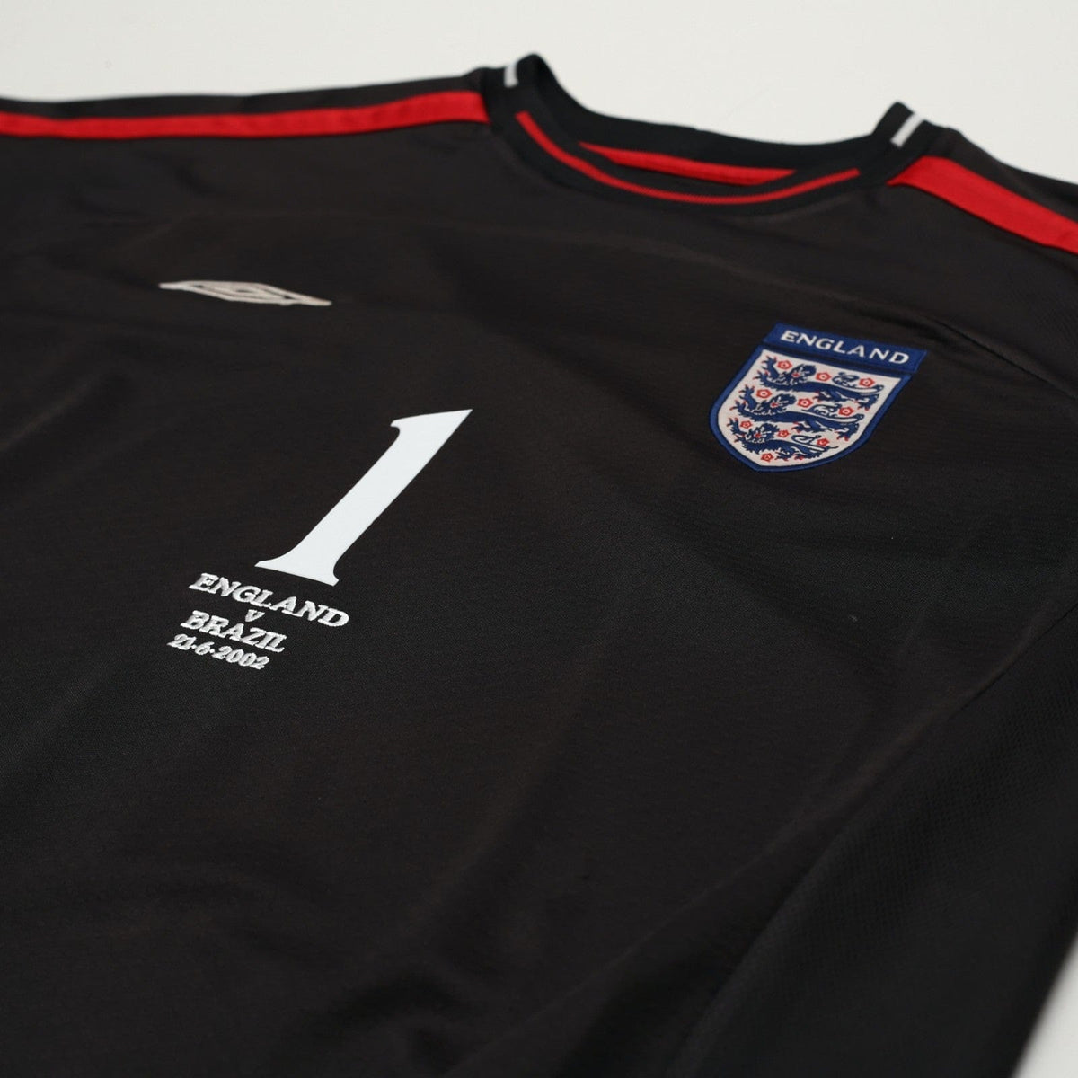 2002/03 Seaman #1 England Vintage Umbro GK Football Shirt (L) 2002 WC Brazil