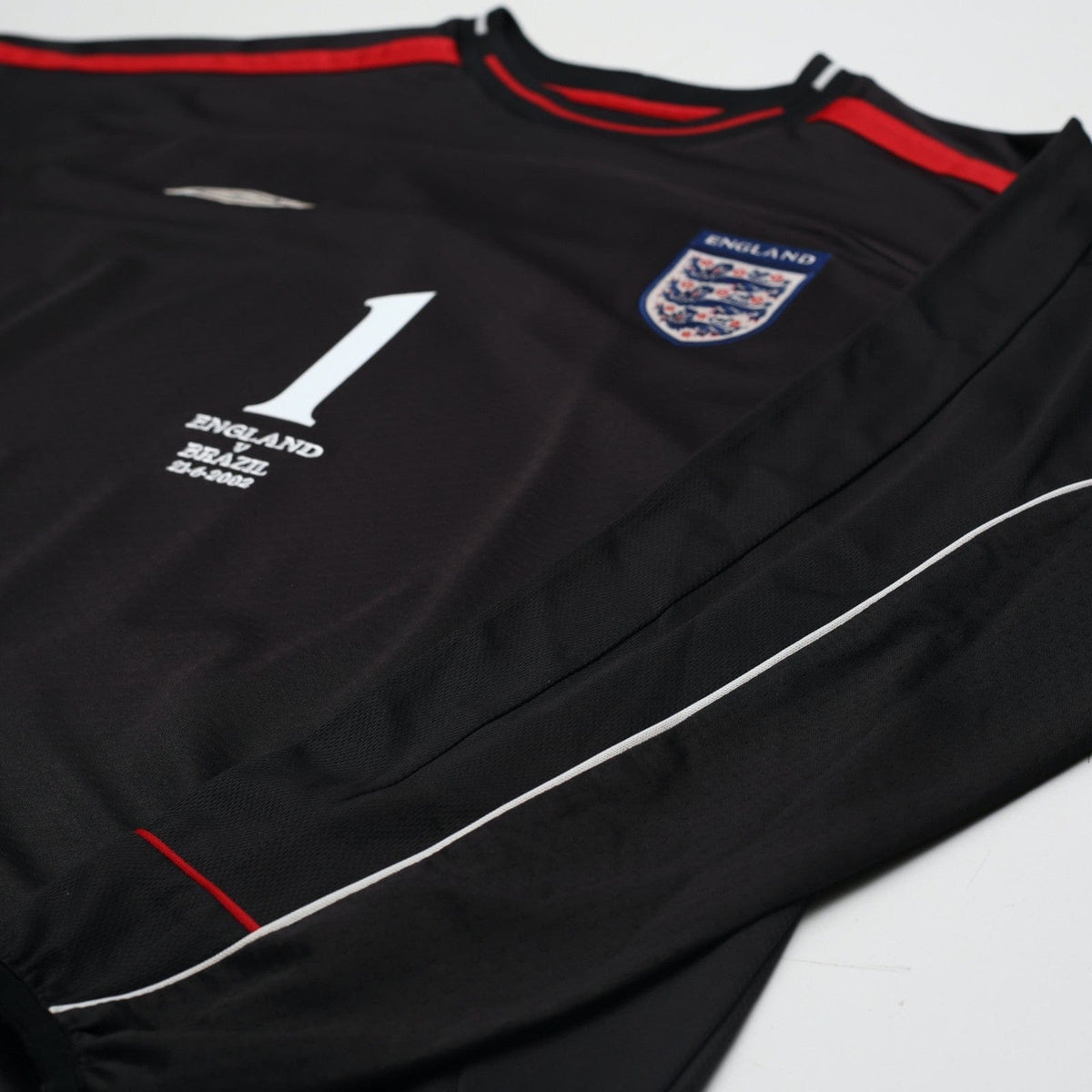 2002/03 Seaman #1 England Vintage Umbro GK Football Shirt (L) 2002 WC Brazil