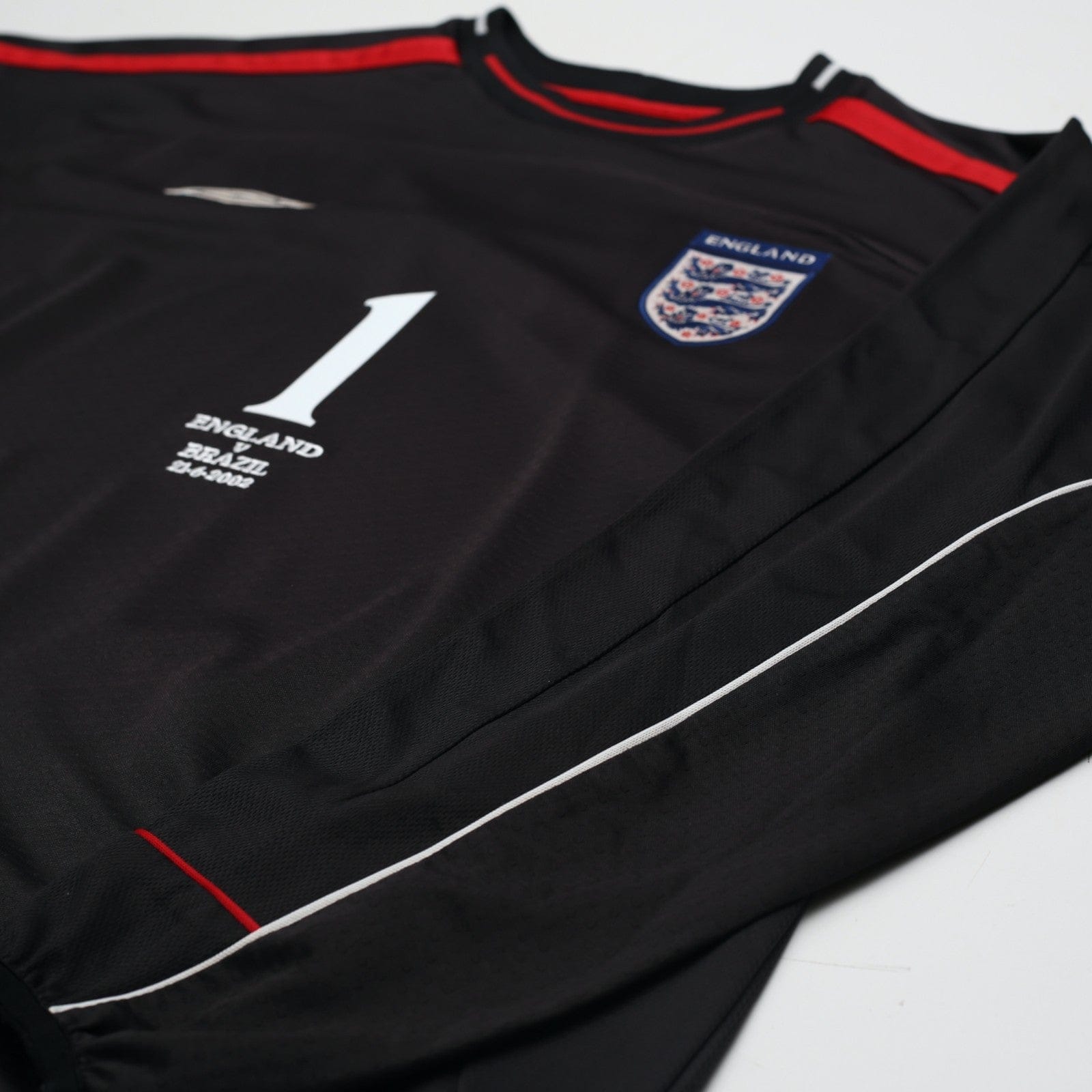 2002/03 Seaman #1 England Vintage Umbro GK Football Shirt (L) 2002 WC Brazil