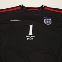 2002/03 Seaman #1 England Vintage Umbro GK Football Shirt (L) 2002 WC Brazil