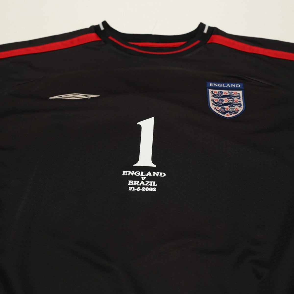 2002/03 Seaman #1 England Vintage Umbro GK Football Shirt (L) 2002 WC Brazil
