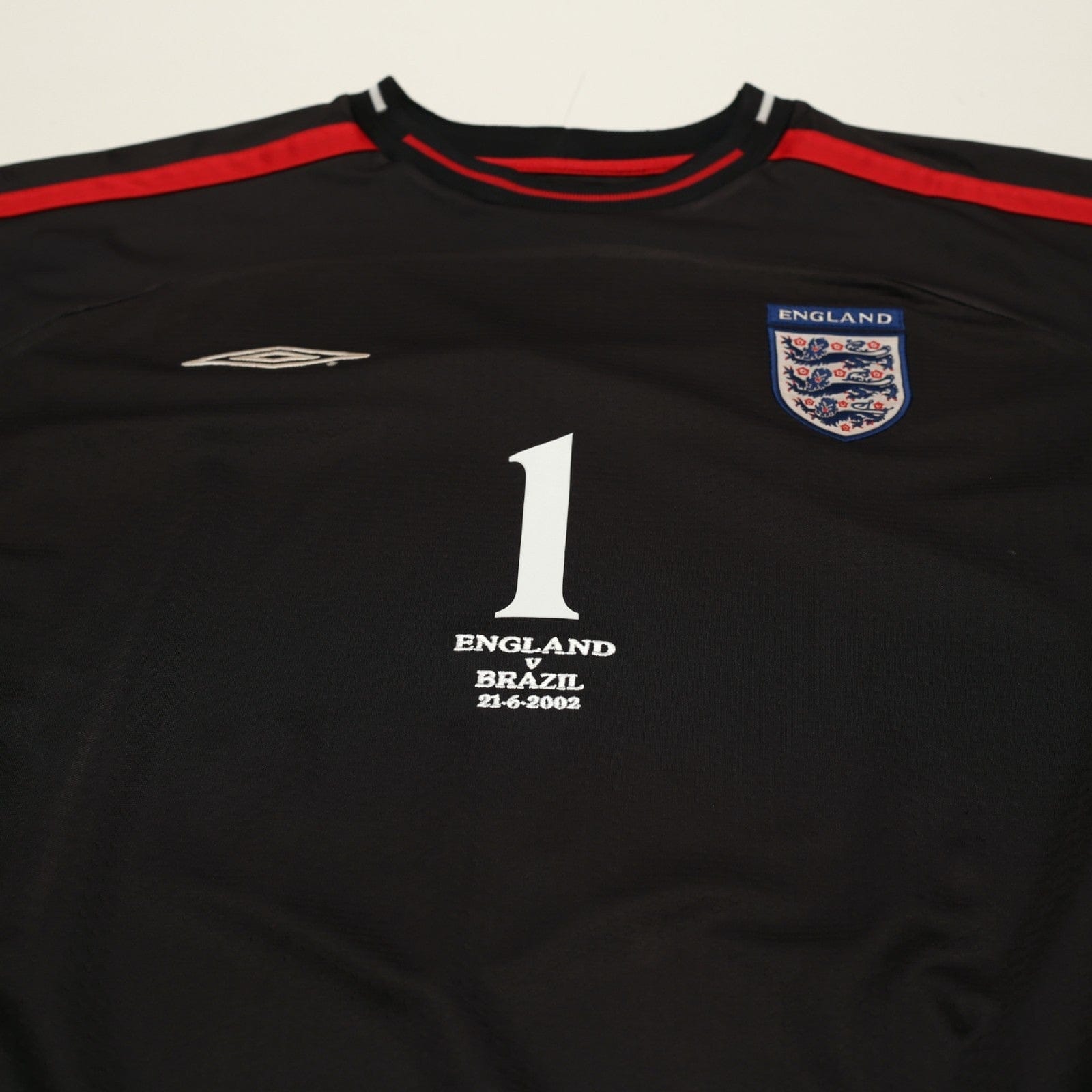 2002/03 Seaman #1 England Vintage Umbro GK Football Shirt (L) 2002 WC Brazil