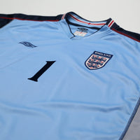 2002/03 Seaman #1 England Vintage Umbro GK Football Shirt (XXL) 2002 WC